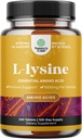 Natures Craf L L Lysine 1000mg per Serving Nutritional Supplements - L- λυσίνη Essential Amino Acids for Eye Health Lip Care Οστική υποστήριξη Ανοσοποιητικό σύστημα Ανάπτυξη των μυών και χορτοφαγικό κολλαγόνο 240 δισκία