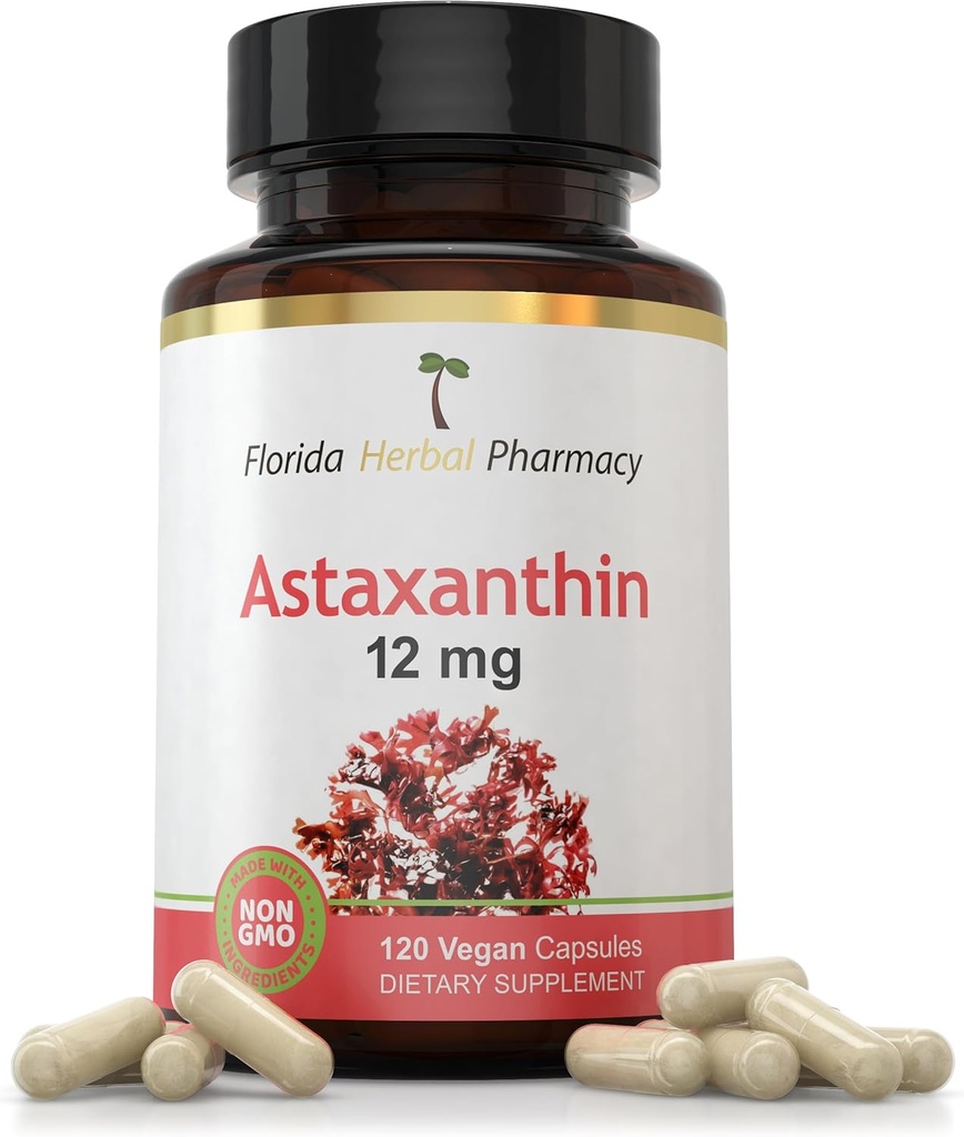 Florida Herbal Eczanesi, Astaxanthin 12 mg Capsules (120 Capsules)