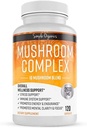 Mushroom Complex, 10 Mushroom Blend για την ενέργεια και την ανοσοποιητική υποστήριξη, 2600mg ανά υπηρεσία, 120 Vegan Κάψουλες