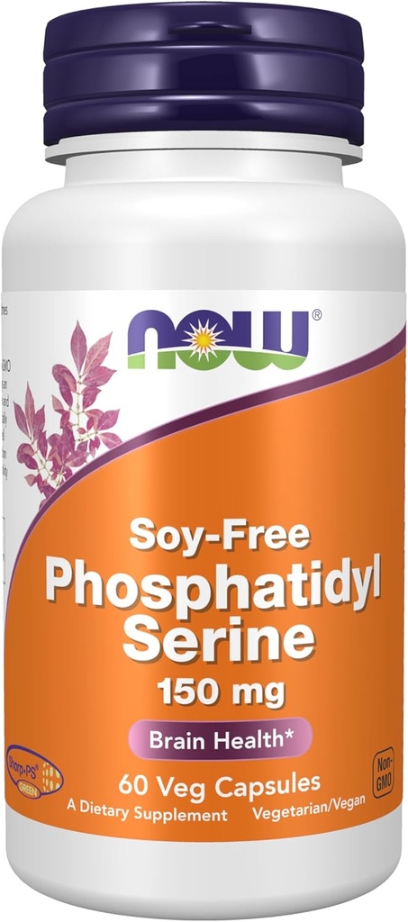 Şimdi Gıdalar Tamamlıyor, Soy-Free Phosphatidyl Serine (150 mg), Beyin Sağlığı*, 60 Veg Capsules