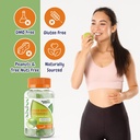 Sour Apple Flavored Vitamin C Gummies Mega Dose - 1050 mg C - Boosts Immune System and Supports Heart Health - Great Tasting and Easy to Swallow (2 Pack)