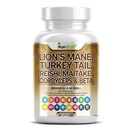 Lions Mane 3000 mg 20in1 Mushroom Supplement with Turkey Tail 2000mg Reishi 1000 mg Cordyceps Chaga 1000 mg Maitake Meshima Poria Cocos Shiitake Oyster Porcini Enoki 60 Count