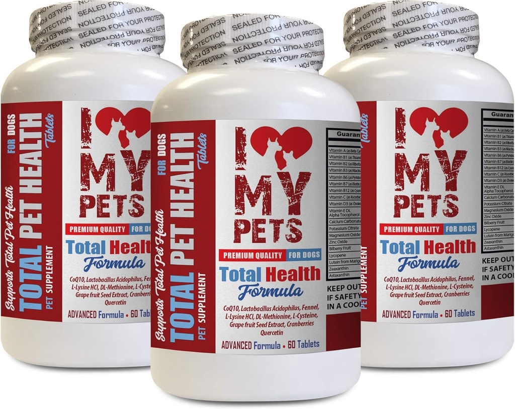 I LOVE MY PETS LLC Immunity for Dogs - Dog Total PET Health - Premium Formula - Best Complex - Dog Vitamin b Complex - 3 Bottles (180 Treats)