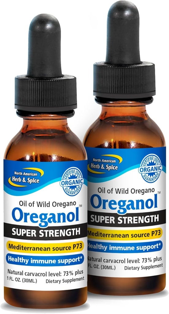 NORTH AMERICAN HERB & SPICE Super Strength Oreganol P73 - 2, 1 fl oz - Immune System Support - Non-GMO, Sertifikalı Organik - 864 Toplam Hizmetler
