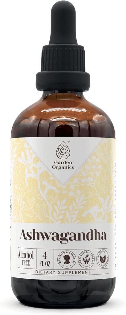 Ashwagandha Alkol-Free Natural Tincture Extract, Immune System Alert, Liquid Drops% 100 Ashwagandha (Withania somnifera) kuru Kök (4 fl oz)