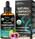 USDA Organic Lymphatic Drainage Supplement - Echinacea | Elderberry | Dandelion | Rosehip | Cleavers | Calendula | Burdock - ABD'de Made - Lymph System Drops - Immune Support, Cleanse & Detox, 2 fl ozzz