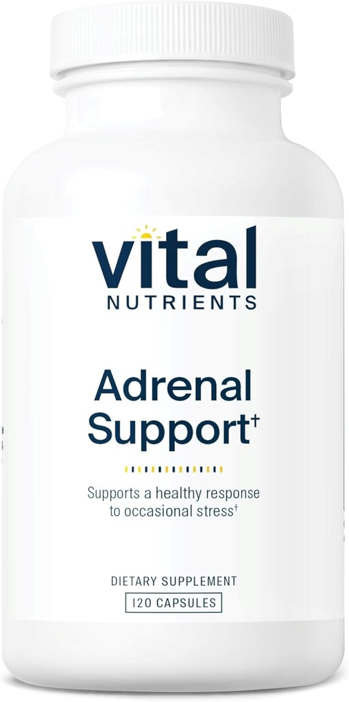 Vital Nutrientsrenal Support | Adrenal Support Supplements for Gland Function and Cortisol Management | Supports Energy and Stress Levels | Gluten, Dairy, Soy Free | 120 Capsules