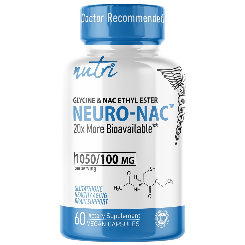NAC Supplement N-Acetyl Cysteine Ethyl Ester - 20x More Bio NAC 600 mg'dan Daha Fazla Liposomal Glutathione - N Acetyl Cysteine Ethyl Ester - NACET (60 Capsules)
