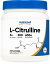 Nutricost Pure L-Citrulline (Base) Toz (600 Grams)