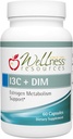 Wellness Kaynakları I3C + DIM for Health Estrogen Metabolism, Detoxification (60 Capsules) - 300 mg I3C + 100 mg DIM - Vegan, Gluten-Free
