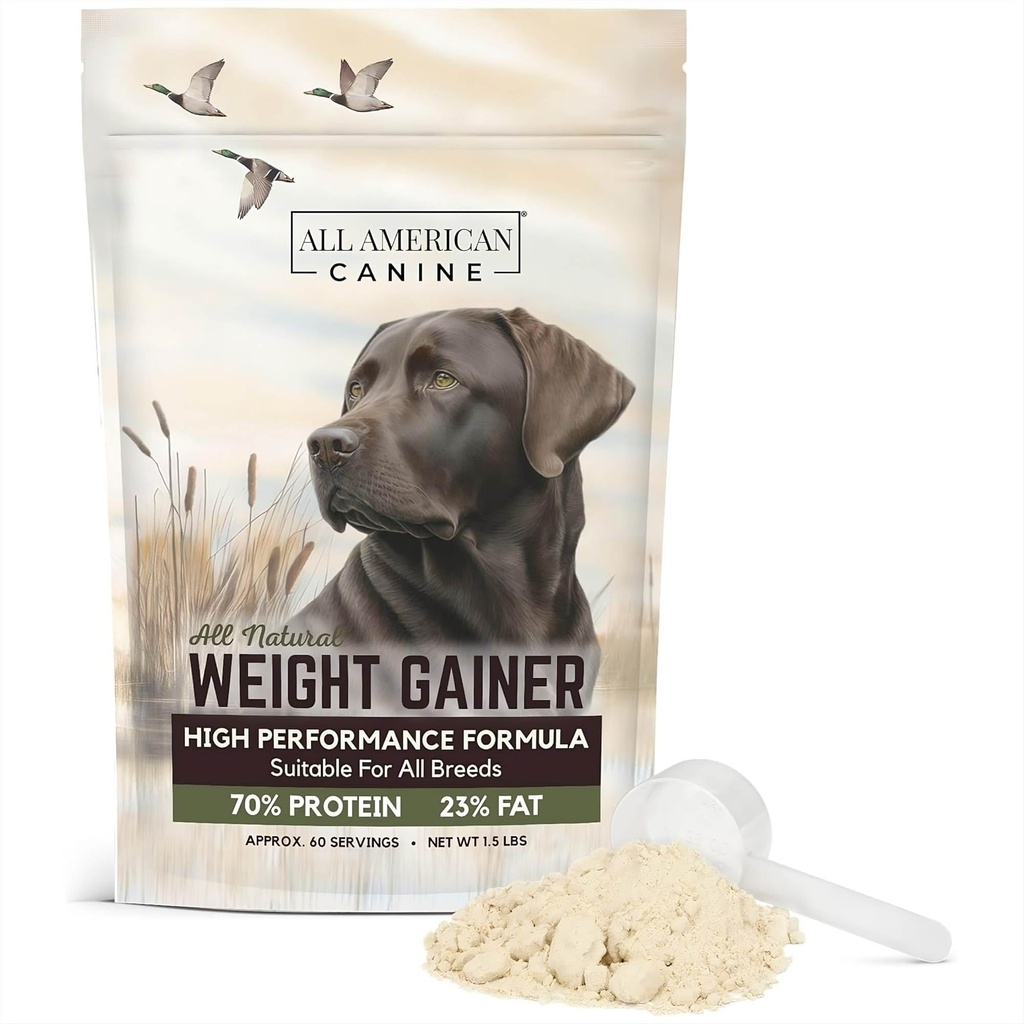 Dog Kilo Winer – Yüksek Calorie Dog Food Supplement & Protein Toz Hızlı Kilo Verme, Mass, and Recovery – Appetite Stimulant – 60 Hizmet