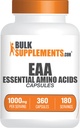 BulkSupplements.com Essential Platinum Acids Capsules - EAA Capsules, Essential Amino Asits Supplement, EAAs replicas - EAA Supplements, 2 Capsules per Service, 180-Day Supply, 360 Capsules