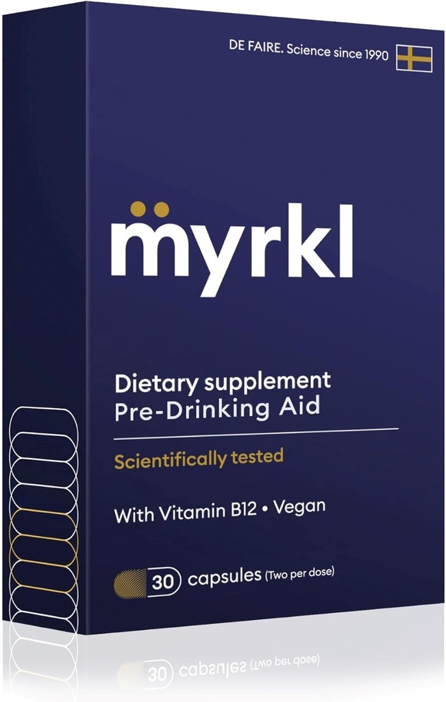 Liver Health Support için eşsiz Pre-Drinking Supplement, High-Perform Probiyotik, L Cysteine & Vitamin B12, Social Evening, Parti & Vacation Essentials, 30 Capsules