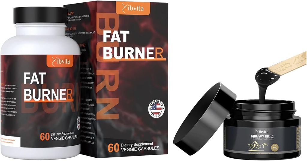 Fat Burner για τους άνδρες Γυναίκες & Καθαρά Ιμαλάια Βιολογικό Shilajit Resin, Απώλεια βάρους Καταπραϋντικό όρεξης, Shilajit με Fulvic Acid & 85+ Συμπλήρωμα ιχνοστοιχείων για την ενίσχυση ενέργειας & ανοσοποιητική υποστήριξη