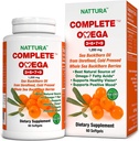 Nattura Tamam Omega 3-6-7-9, Pure Sea Buckthorn Oil, European Quality, Unrefined, Cold Pressed Whole Sea Buckthorn Wild Cave - Non-GMO, Sertifikalı Kosher, Gluten-Free 1 Şişe - 60 Capsules