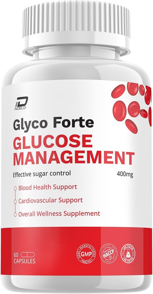 Glyco Forte Capsules - GlycoForte Advanced Supplement, Glyco Forte All Natural Formula Sağlıklı Seviyeleri korumak için, Genel Enerji Desteği, GlycoForte Maksimum Güçlü, (1 Pack - 60 Capsules)