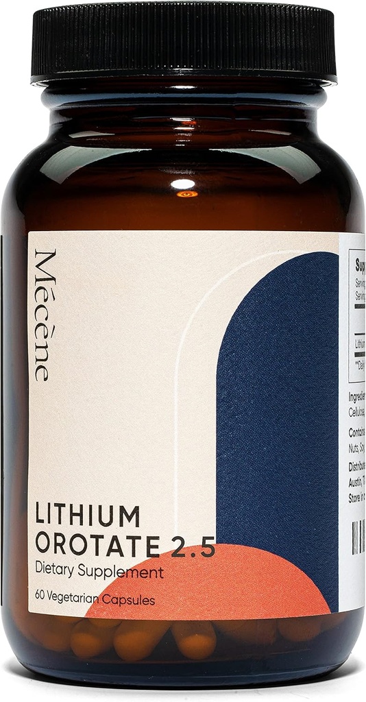 Elemental Lityum 2.5 mg, 60 Vejetaryen Capsules, Diyet Supplement, Non-GMO