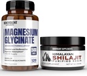 Premium 500 mg Capsules & Himalaya Shilajit Giyim - (8 Ay Supply + High Abxia Formula) Chelated Buffered Glycinate - 85+ Enerji, Performans, Immune S