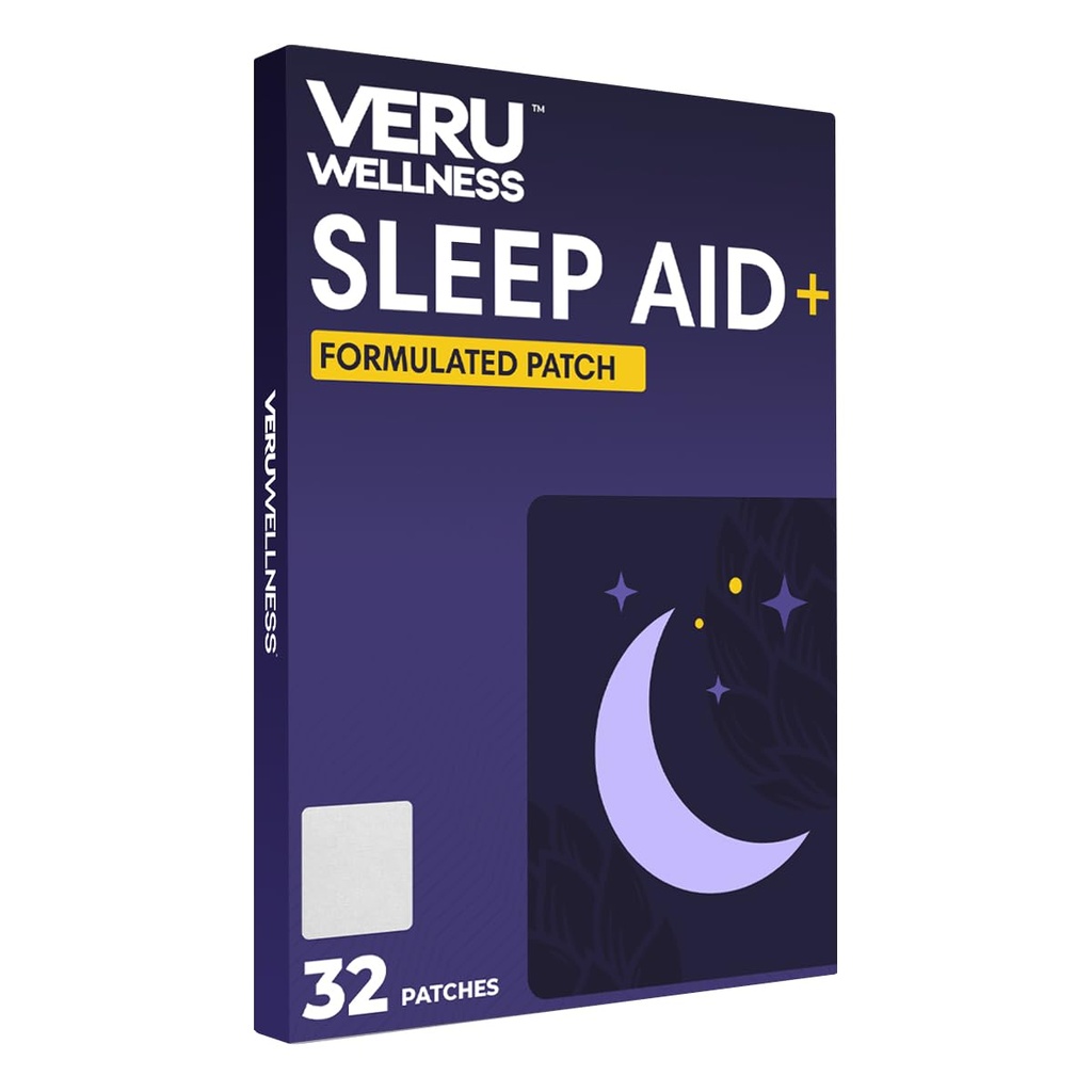 Veru Wellness Topical Sleep Patch – Non-Ingestible Relaxing Patch for Nighttime Use – 32 Patches