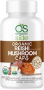 | Reishi Mushroom Capsules | 60 Vegan Adaptogen Capsules for Immune Support & Stress Relief | USDA Certified, Non-GMO, Natural Wellness Supplement Supplement