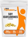 BulkSupplements.com Soy Isoflavones Toz - Soy Isoflavones 150 mg, Kadınlar için Isoflavones Supplement - Bone Support, Pure & Gluten Free - 150 mg per Service, 50g (1.8 oz)