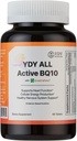 YDY All Active BQ10 - CoQ10 100 mg, Vitamin B Kompleksi (B1, B2, B3, B6, B7, B9, B12, Pantethine) - Destekler Kalp Sağlığı, Hücre Enerji - 60 Tablet
