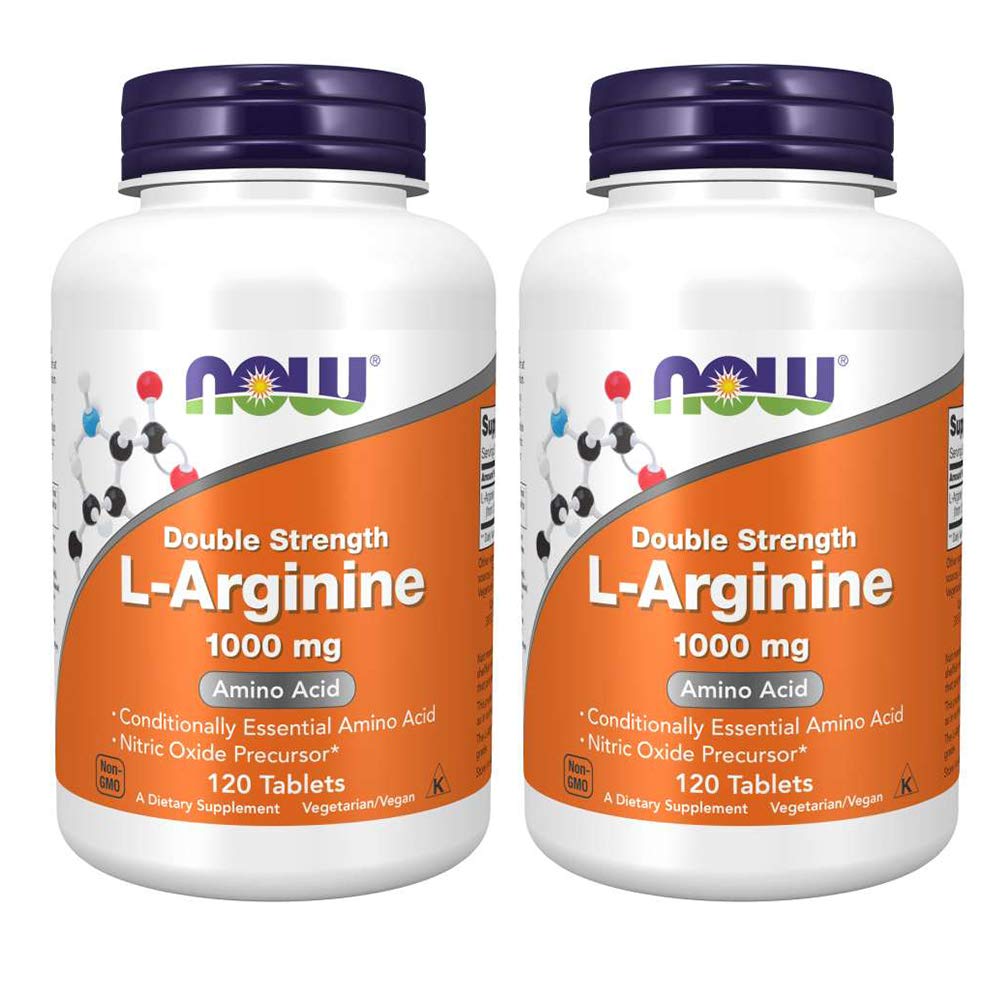 NOW Τρόφιμα L-αργινίνη 1000mg, 120 δισκία (2 Συσκευασία)