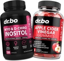 Myo-Inositol & D-Chiro Inositol & ACV Gummies - 40:1 Kadınlar ve Apple Cider Vinegar Gummies için Hormon Dengesi - Menstrual Cycle & Women Health