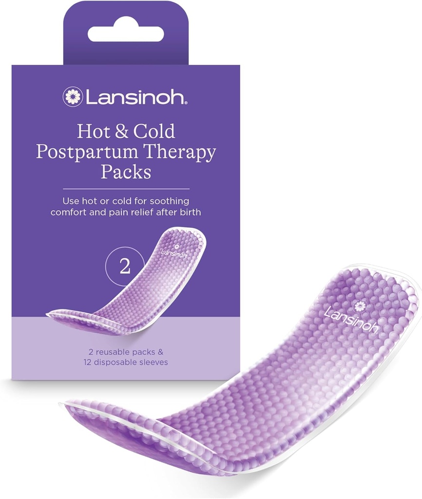 Lansinoh Hot ve Cold Postpartum Pads – Reusable Perineal Buz Paketleri Postpartum Recovery, Work & Delivery Essentials, 2 Count