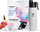 Vitapod Hydra+ Cotton Candy Flavored Water Enhancer Pods Starter Bundle, Water Flavoring, Sugar Free, Vitamin C, Vitamin D, Zinc, 30 Pods, 22 oz Stainless Steel Water Bottle, White