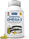 ANDREW LESSMAN Essential Omega-3 Mint - 600 Softgels - Ultra-Pure, High Potency Omega-3 Oils. Yüksek DHA, No Stomach Upset, No Contaminants, No Mercury. Küçük Easy to Swallow Softgels