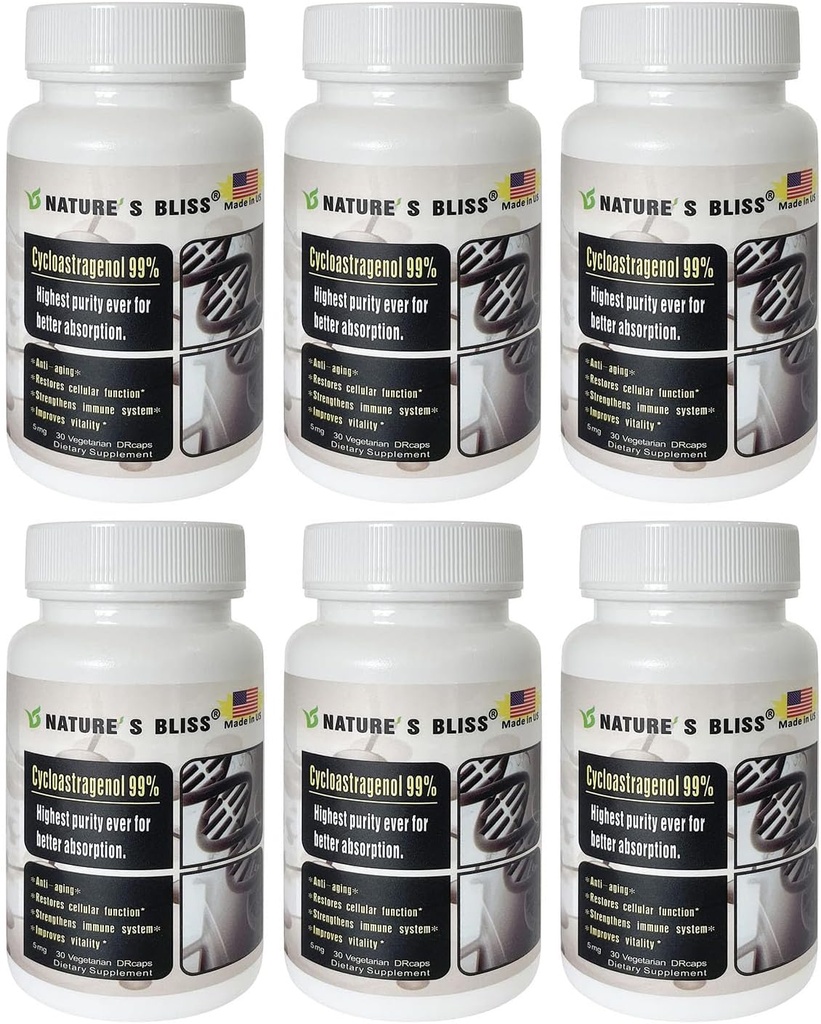 Nature'sbliss Stomach Acid Korumalı ve Super-Abxia Cycloastragenol% 99, ABD'de 5 mg, 180caps