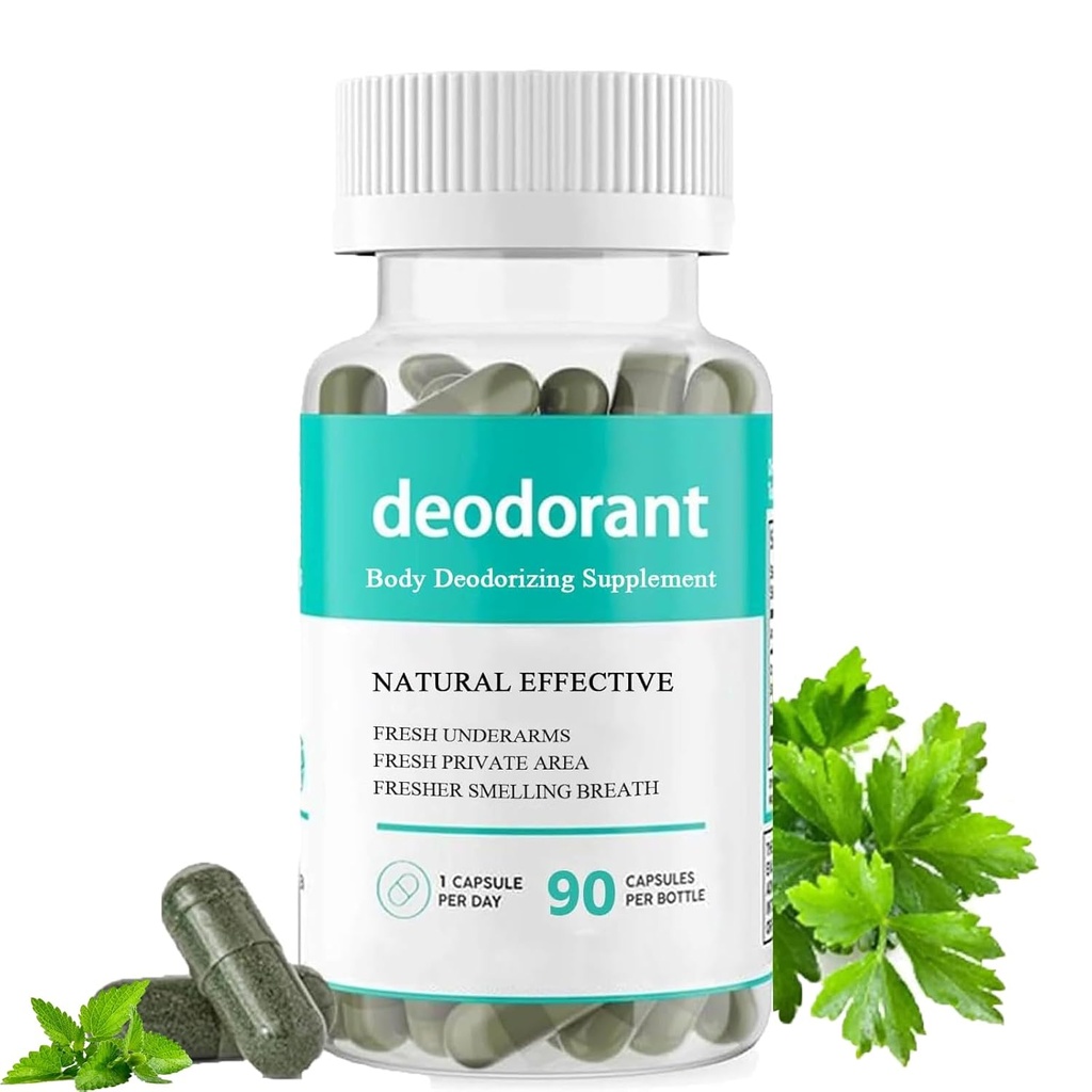 Body Deodoring Supplement,Body Deodoring Capsules,Body Deodorant Capsules For Detox, Digestion, Gut Health, Skin Support 90 Capsules (1)