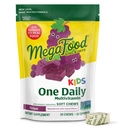 MegaFood Kids One Daily Multivitamin Soft Chews - Çocuklar B Vitamin C, Vitamin D & Vitamin E - Yaş Egzersizi, Vejetaryen, 9 Yiyecek Allergens olmadan Yapıldı - Grape Flavor - 30 Chews