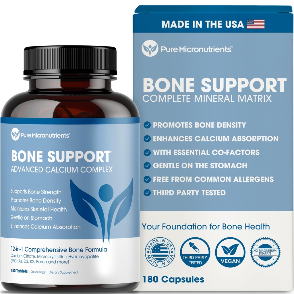Kadınlar ve Erkekler için Gıda Tamamı - Kalsiyum Citrate & Hydroxyapatite + Vitamin D3 K2 Magnezyum çinko ve Tamam Bone Health için daha fazla, 180 Tablet