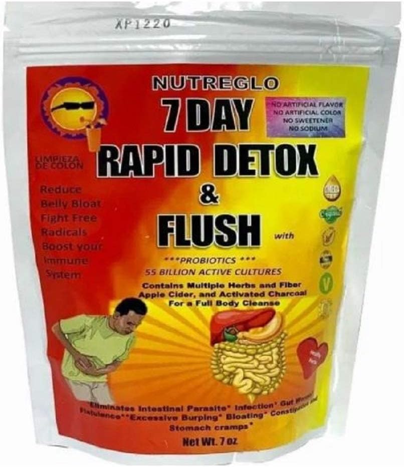 Nutreglo 7 Gün Hızlı Fiber Full Body Detox & Cleanse | Tüm Doğal, Sağlıklı, Bütün Vücut Erkekler ve Kadınlar için Çok-Fiber Formula | ABD'de Yap