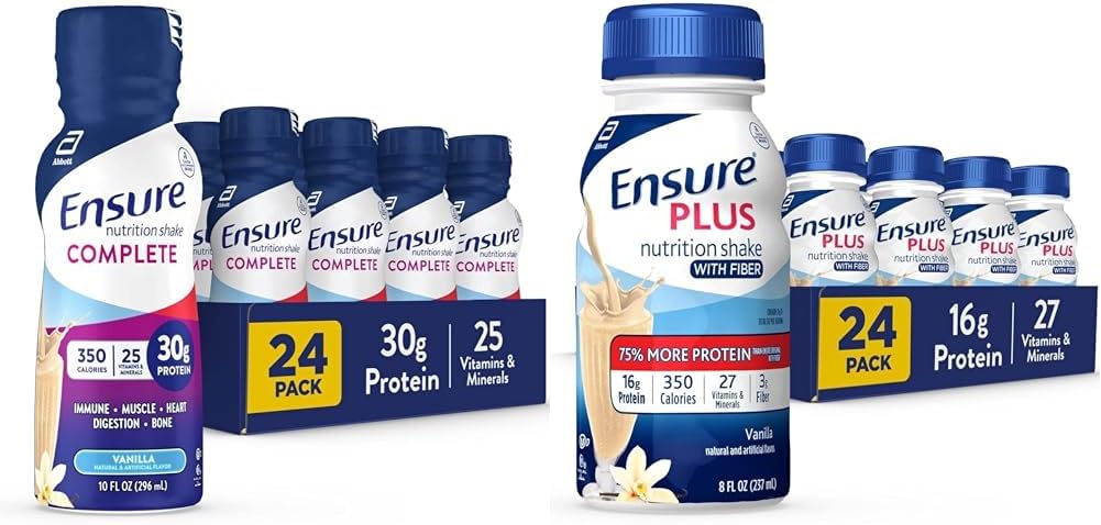Immune Health için Nutrients ile 30g Protein Meal Yenileme Shake'i Sağlayın ve Plus Sıvı Beslenme Shake ile Fiber