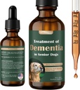 Brain Health & Nervous System Support için Senior Dog Supplements, Mushroom Supplement for Dogs, Dementia Supplement for Calming & Relaxation, Addresses Getting Lost, Social Withdrawal - 59 ML