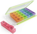 Ezy Do Weeklyse (7-Day) Pill Case, Tıp Planlayıcı, Vitamin Organize Kutusu, ve Kullanımı Kolay, X-Large Pop-Out Karşılaştırmalar, 4 Times a Day, Rainbow Lids with Case,