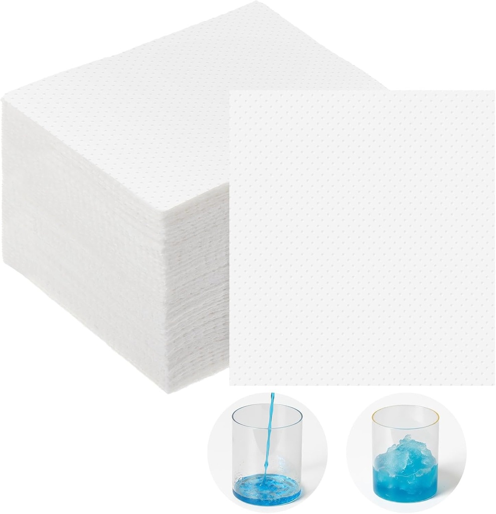 100 Adet Vomit Absorbent Pad Use Barf Paper Bulk for Emesis Bag Turns Vomit into Gel Gebelik Nausea Morning Hastaness Hareket Araba Taksi Uçak Seyahati, 18.6 Oz / 550 ml tutabilir