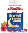 Yetişkinler ve Çocuklar için Uyku Gummies - Sugar Free Melatonin Gummies with 7.5 mg of Melatonin Per Gummy, Magnezyum, L-Theanine, Vitamin B12, Vegetarian - Raspberry Flavor