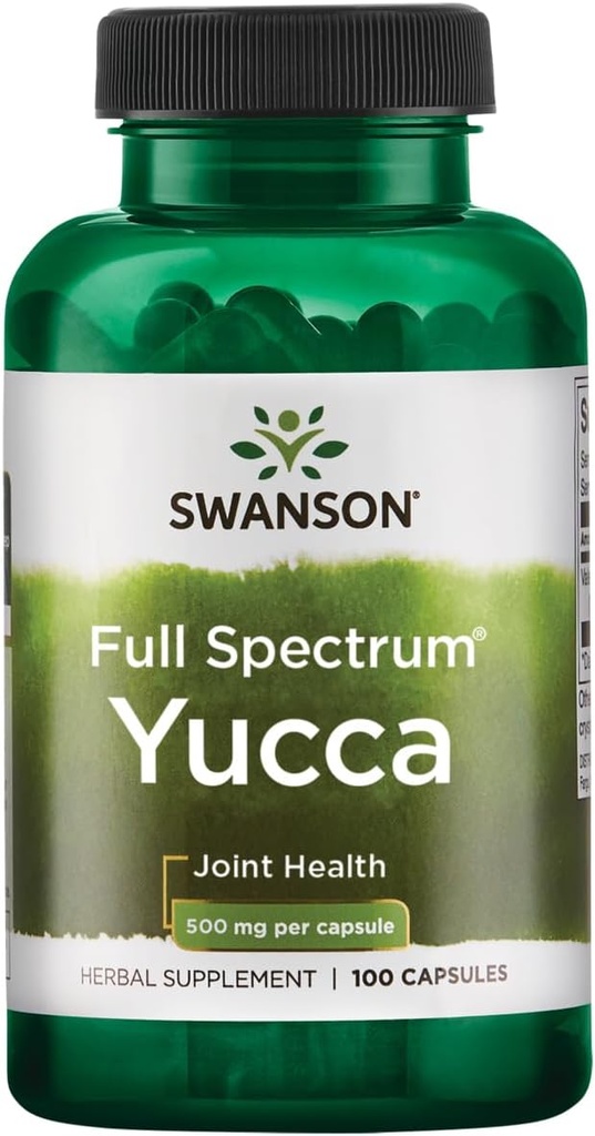 Swanson Premium Brand Full Specturm Yucca 500 Milligram 100 Capsules