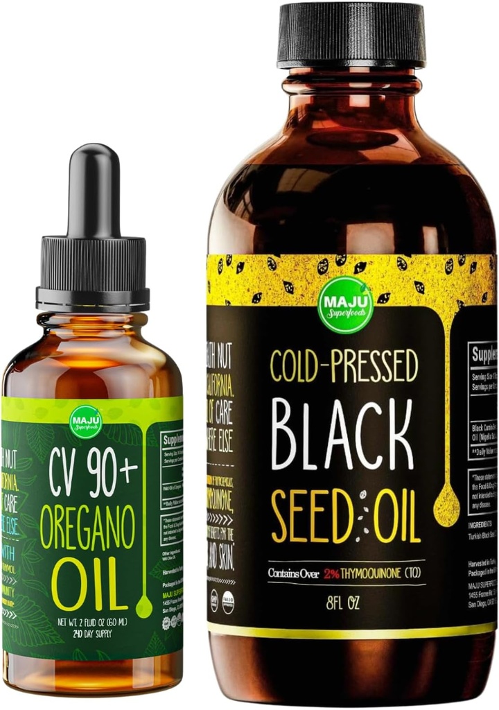 Maju Superfoods Oregano ve Black Seed Oil
