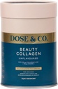 DOSE & CO. Beauty Collagen with Hyaluronic Acid and Vitamin C for Hair, Skin & Nails, Unflavored - 9oz Powder Supplement