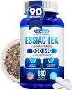 Vitaminler Essiac Tea Capsules - 180 Kont Immune Support Supplement with Burdock, Koyun Sorrel, Terpery Elm & Türkiye Rhubarb - Gerçek Essiac Tea 900 mg Daily Dose