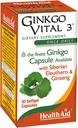 SağlıkAid Ginkgo Vital 3 – Bir kez Ginkgo Biloba, Sibirya Eleuthero & Kore BTC | Ruh Clarity & Circulation | 30 Softgels & Circulation |