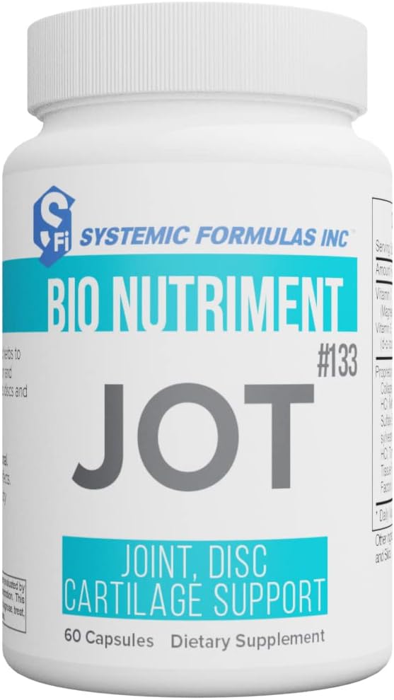 Systemic Formulas JOT – Ortak/Disc/Cartilage 60 Capsules Bio Nutriment #133. Destekler Kartilage Integrity, Joint Health, Pumpion ve Comfort ve Ortakların Sağlıklı Oluşumu, Diskler ve Kartilage.