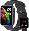 RUIMEN Smart Watches for Men Women (Answer/Make Calls) iPhone / Android Phones ile uyumlu, 1.85" HD Ekran Fitness Tracker Kalp Oranı 100+ Spor İzle