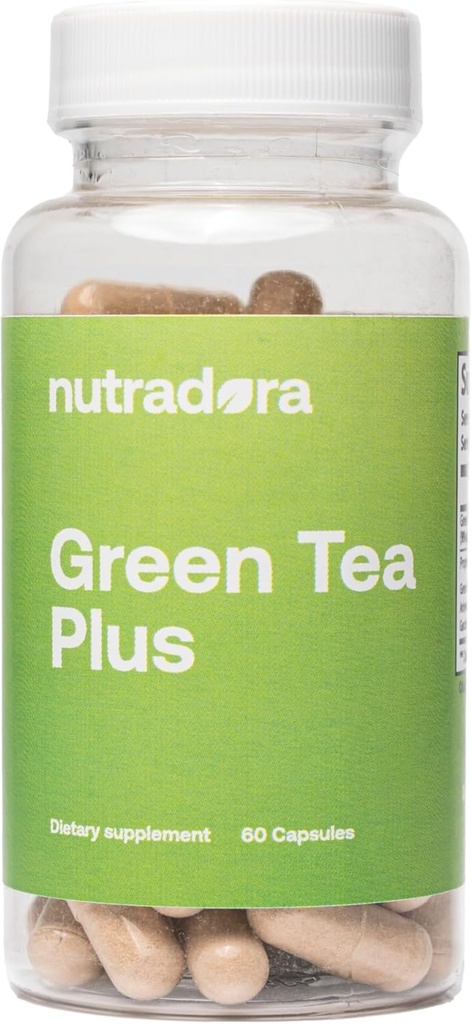 Green Tea Extract Capsules with EGCG and Green Coffee Bean Extract - Organik Herbal Supplement with Digestion Support for Women and Men, Vegan, 60 Pills