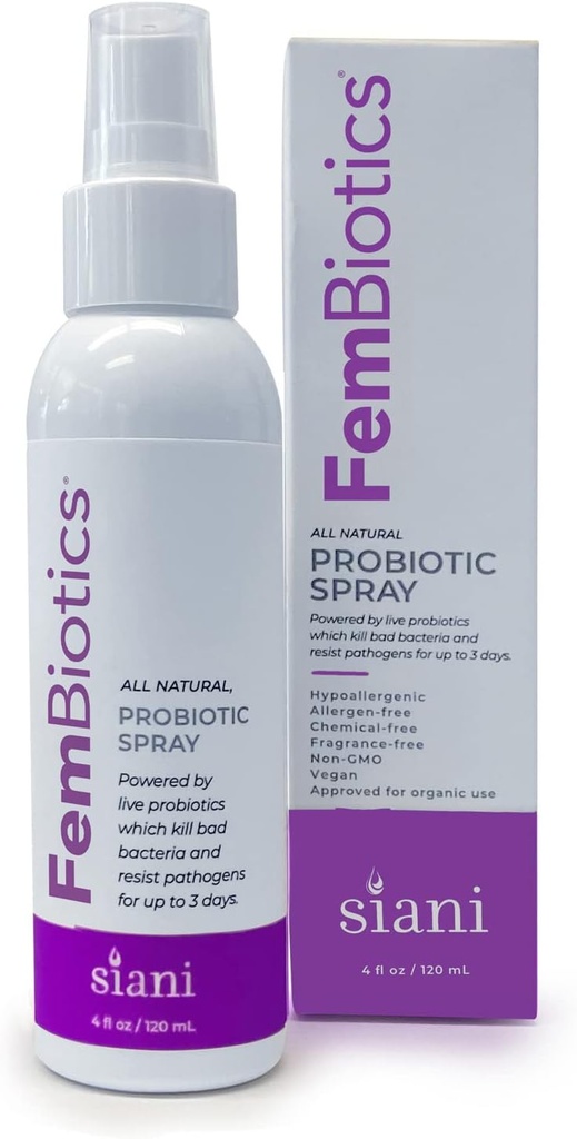 FemBiotics - Kadınlar için Topical Probiyotik Vücut Bakımı 4oz - Hipoallergenik, Vegan, GMO, GF, 100% Doğal Canlı Probiyotik, Dış + İç Kullanımı, Tamamen Güvenli, Soğutma Gerekli